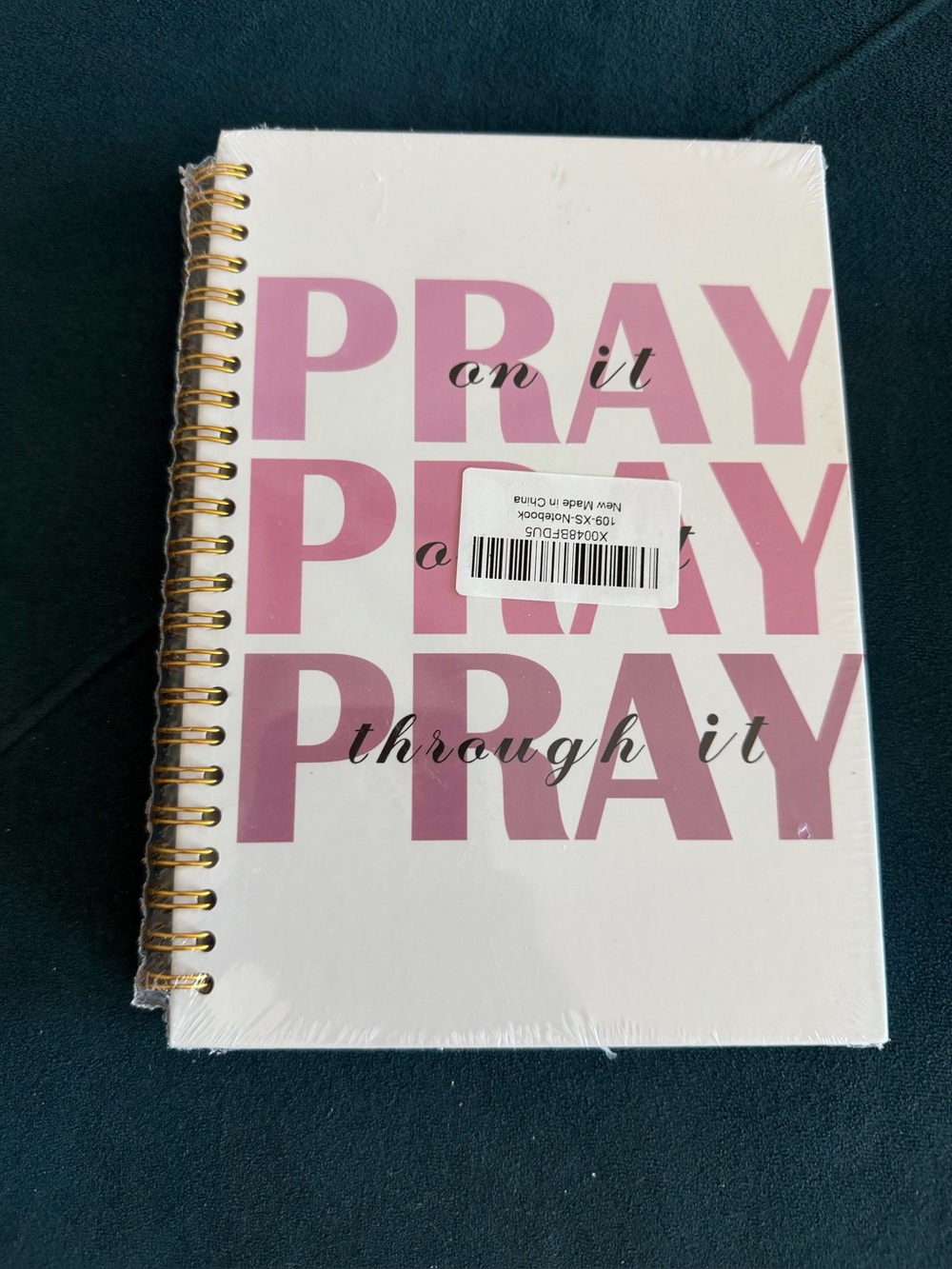 NWT sealed Spiral Journal - Pink "Pray Through It" Hardcover Notebook